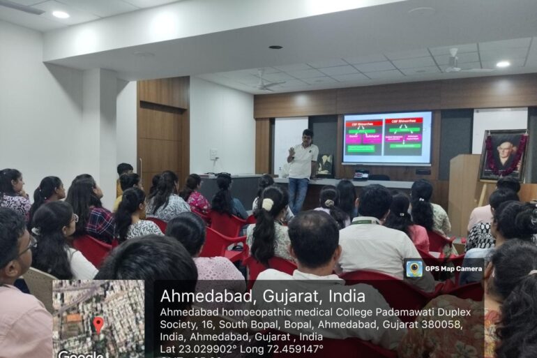 Lecture about Medicine Transmission at Ahmedabad Homoeopathic Medical college 2nd July 2025