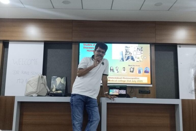 Lecture about Medicine Transmission at Ahmedabad Homoeopathic Medical college 2nd July 2025