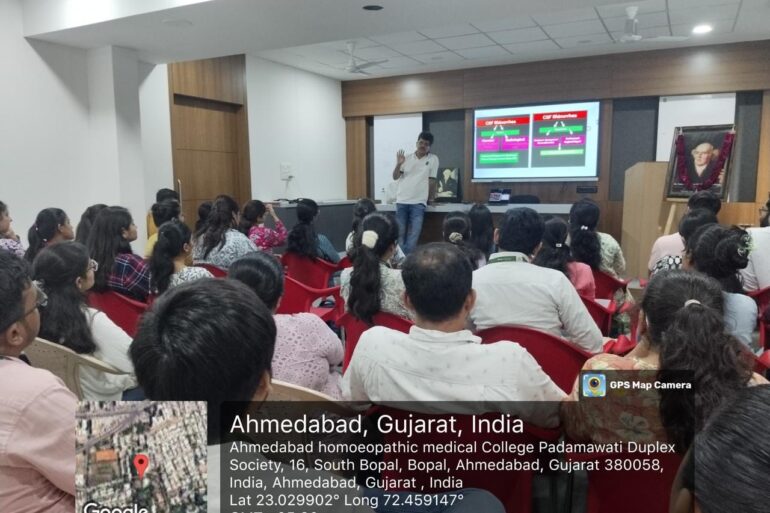 Lecture about Medicine Transmission at Ahmedabad Homoeopathic Medical college 2nd July 2025