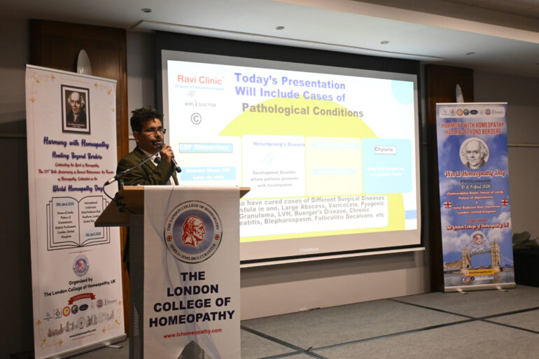 Dr. Ravi Represents India at International Homoeopathy Seminar in London