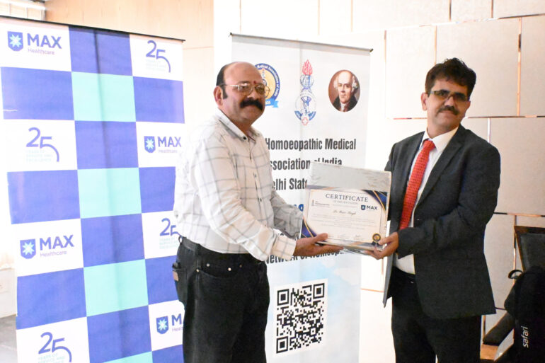 CME  by Max Super Speciality Hospital Dwarka, Homoeopathic Medical Association of India, and London College of Homeopathy.