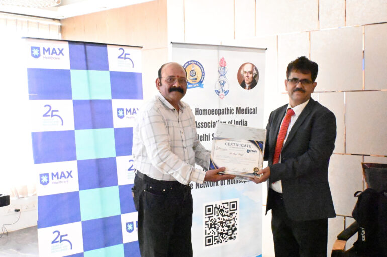 CME  by Max Super Speciality Hospital Dwarka, Homoeopathic Medical Association of India, and London College of Homeopathy.